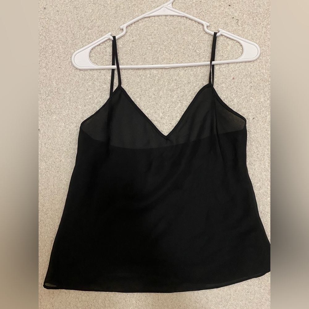 Sheer black tank top